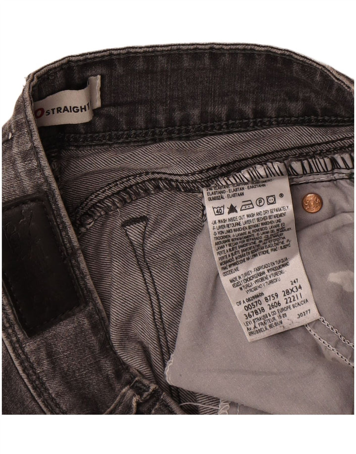 Jeans dritti 570 da donna Levi's W28 L31 cotone grigio