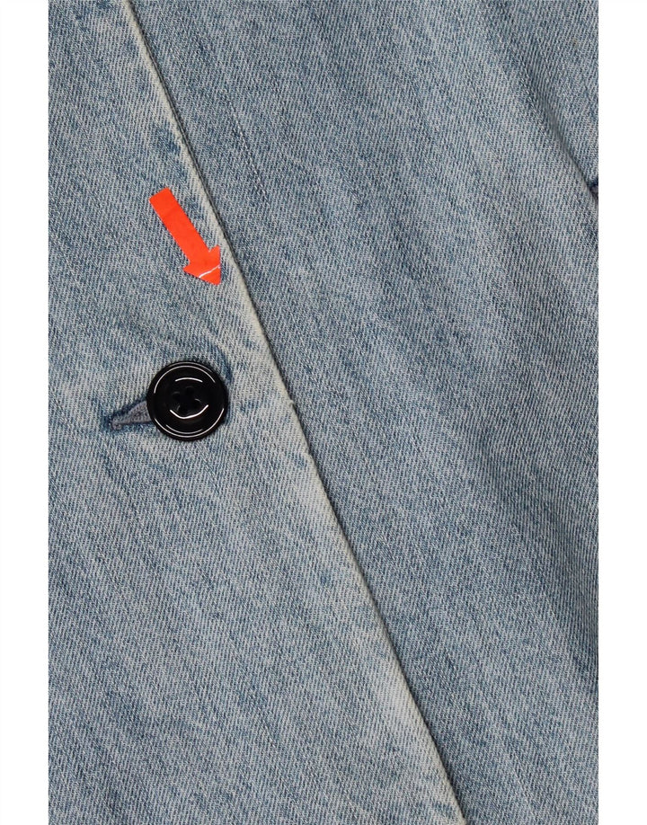Cappotto in denim oversize invecchiato da donna Levi's UK 10 piccolo cotone blu