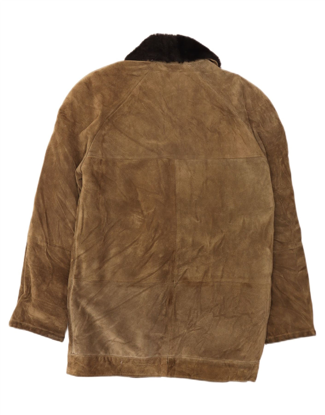 Giacca vintage in pelle scamosciata da uomo UK 38 in pelle marrone medio