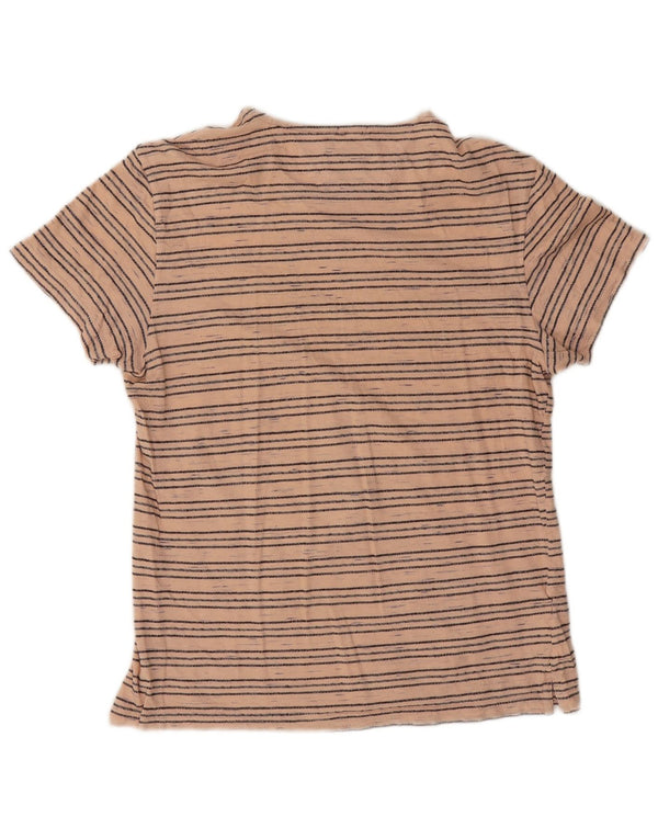 Americanino T-shirt slim da donna Top UK 12 Cotone a righe rosa medio