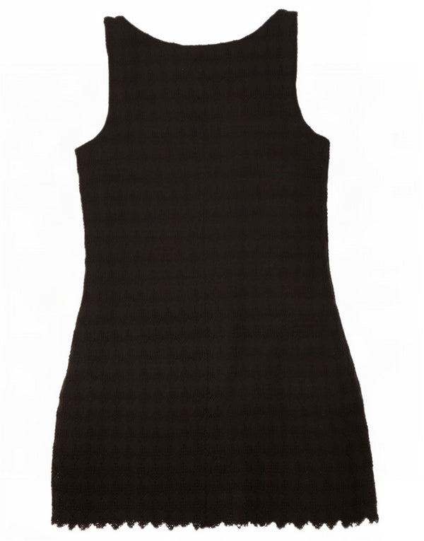 Zara Womens Sleeveless Sheath Dress UK 14 Large Black Polyester
