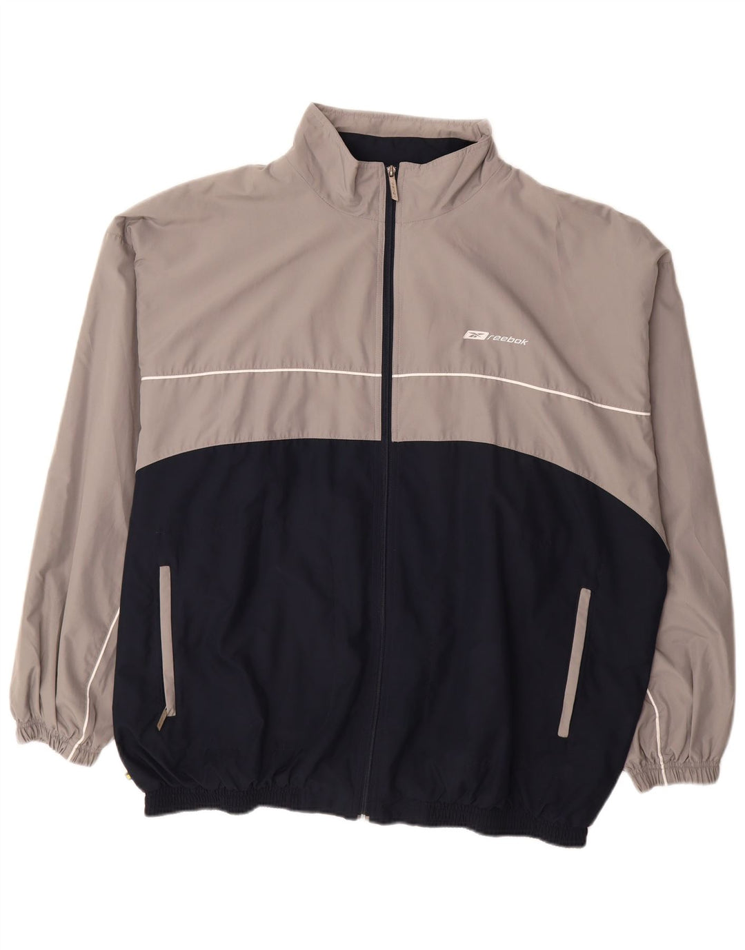Giacca da tuta da uomo REEBOK 2XL Poliestere color block grigio