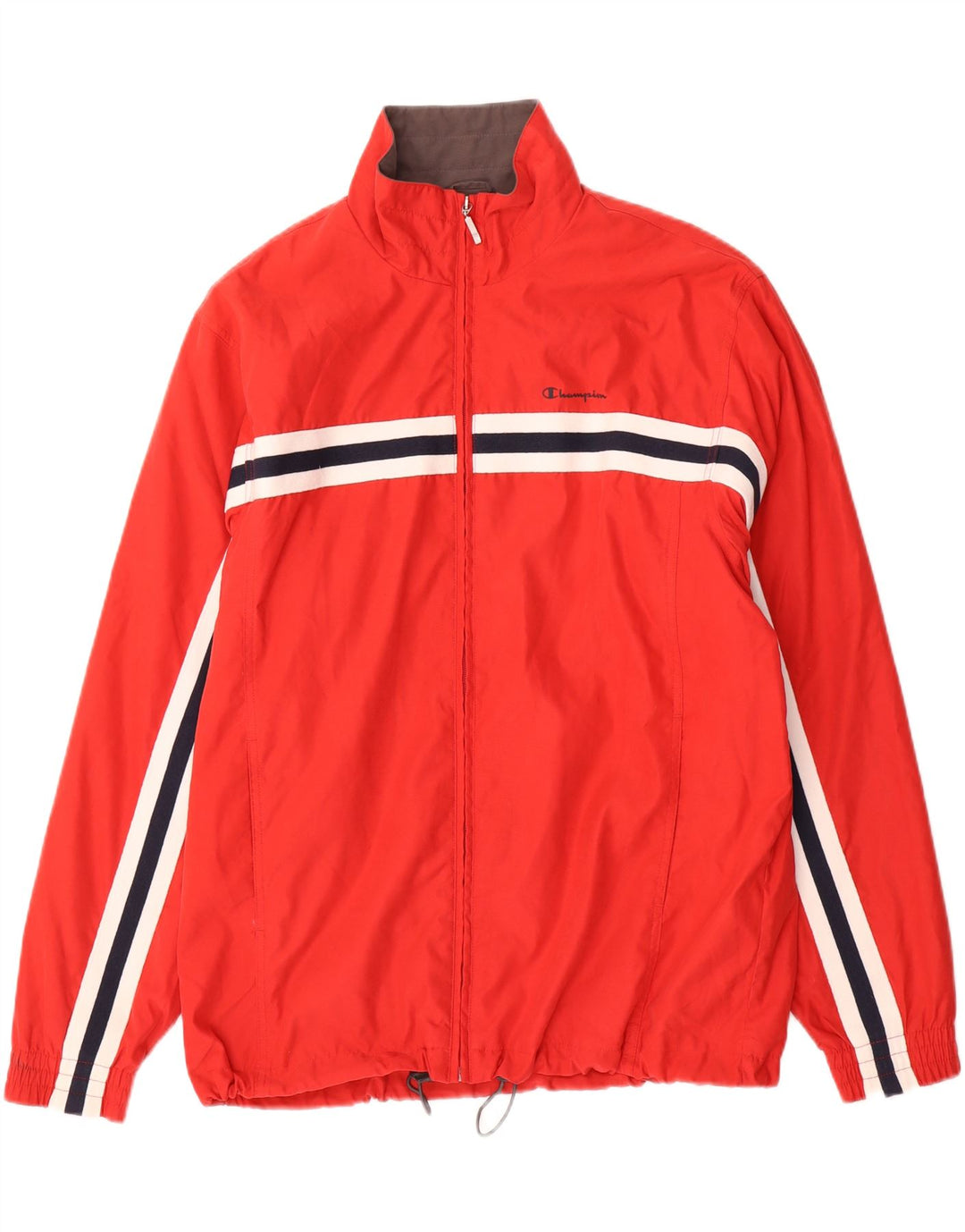 Giacca da tuta da uomo Champion, grande, in poliestere a righe rosse