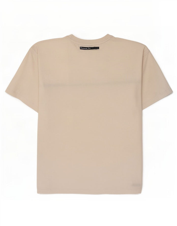 T-shirt grafica da uomo Reebok Top grande in cotone bianco