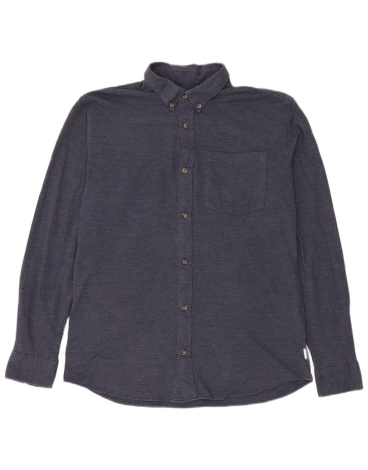 Camicia da uomo Jack & Jones grande in cotone blu navy
