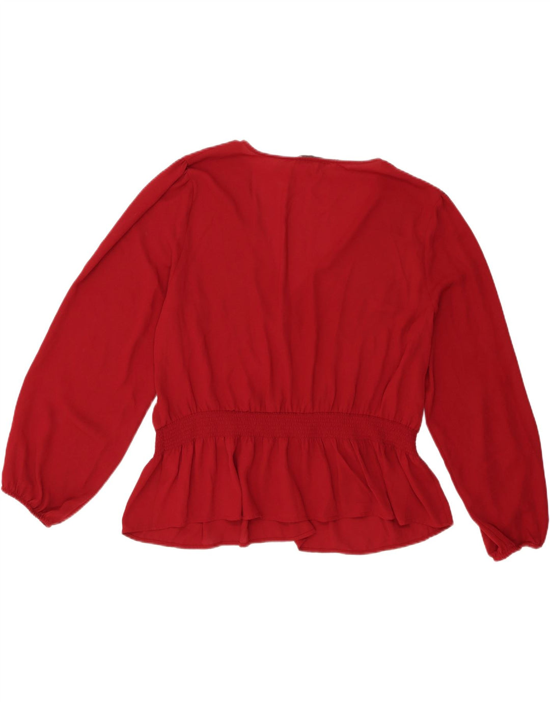 Top camicetta a maniche lunghe da donna Oasis UK 22 3XL poliestere bordeaux