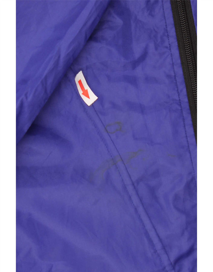 Giacca antipioggia pullover con cappuccio vintage da uomo UK 40 grande poliestere viola