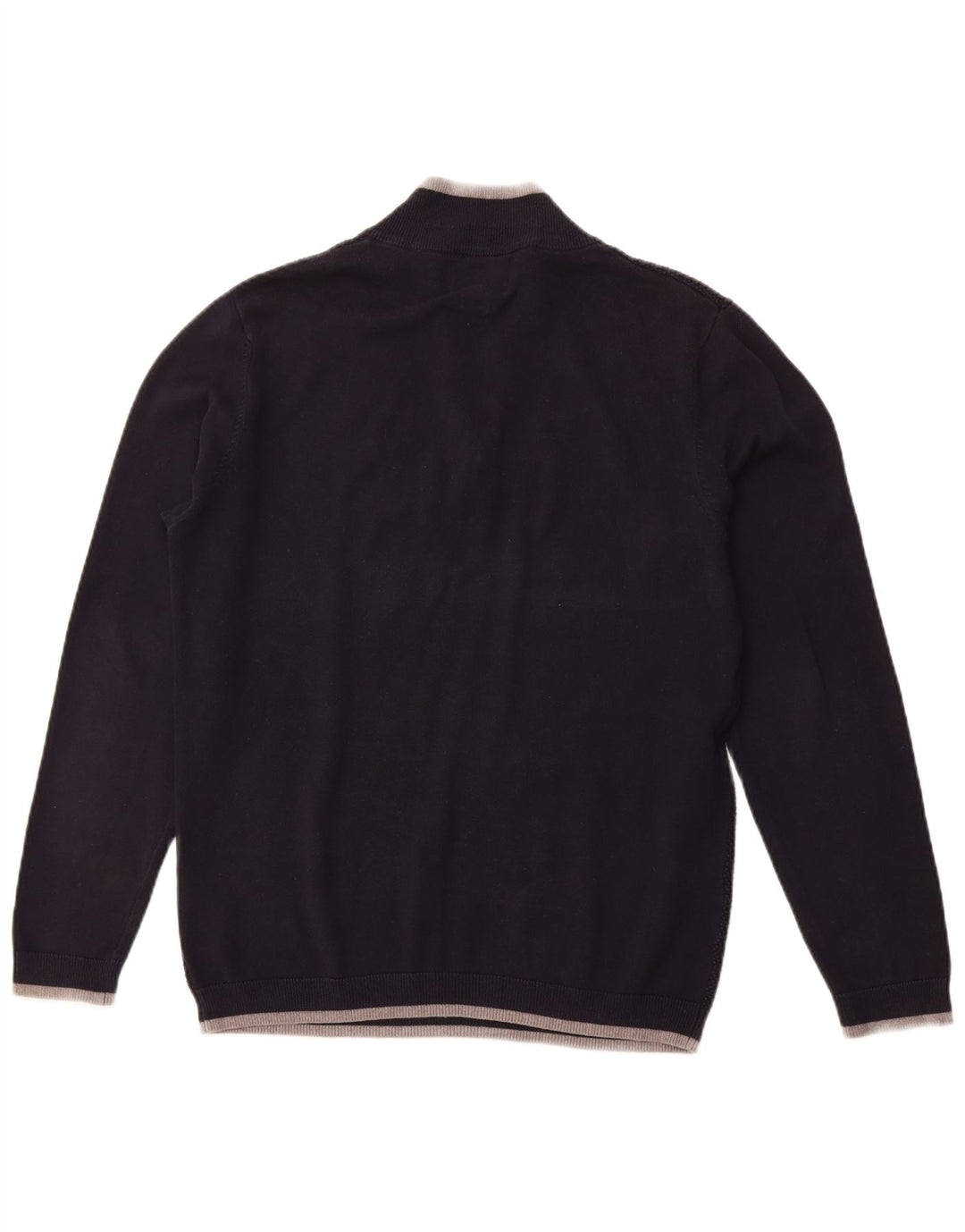 LE SHARK Maglione da uomo con zip e collo in cotone medio blu navy