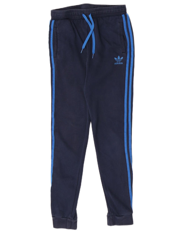 Pantaloni della tuta da ragazzo Adidas Joggers 13-14 anni in cotone blu navy