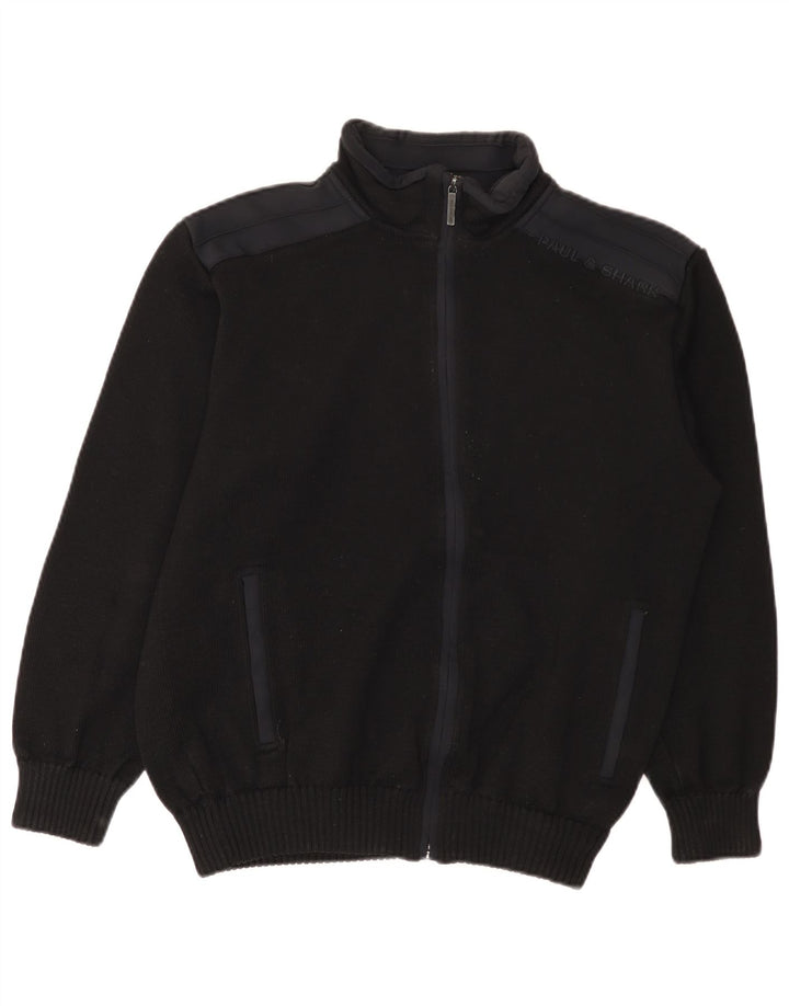 Maglione cardigan da uomo Paul & Shark medio nero