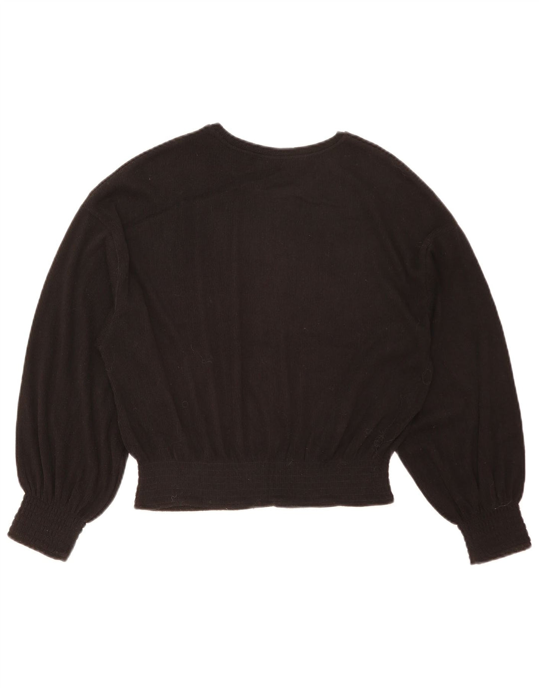 Camicetta oversize a maniche lunghe corta da donna Zara UK 10 piccola nera