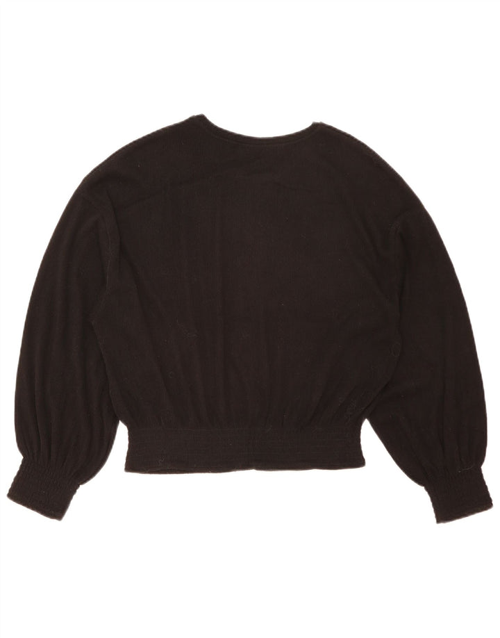 Camicetta oversize a maniche lunghe corta da donna Zara UK 10 piccola nera