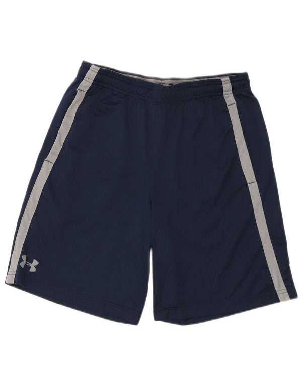 Pantaloncini sportivi Under Armour da uomo Heat Gear Large Blu Navy Colourblock