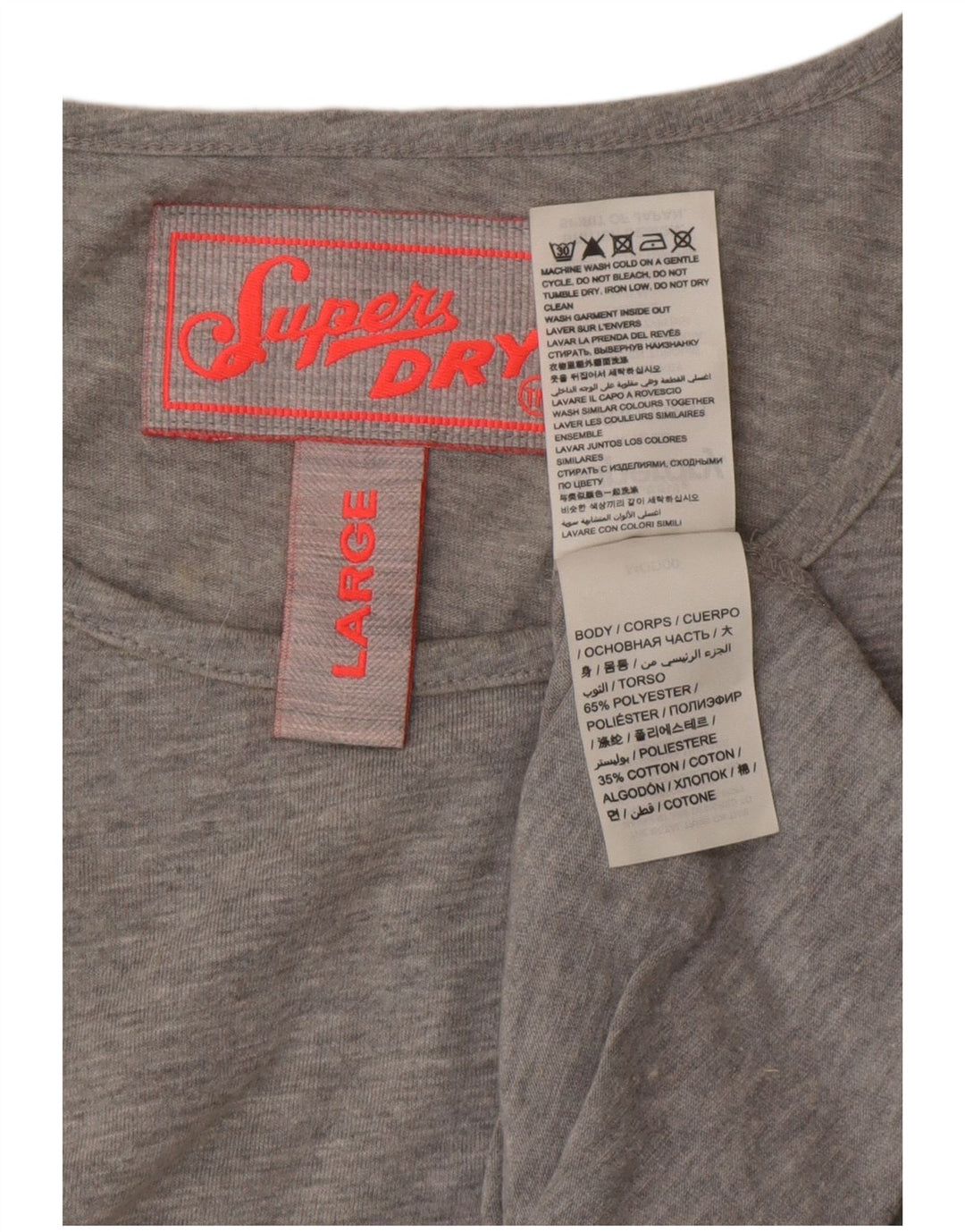 Abito tubino senza maniche da donna Superdry UK 14 grande poliestere grigio