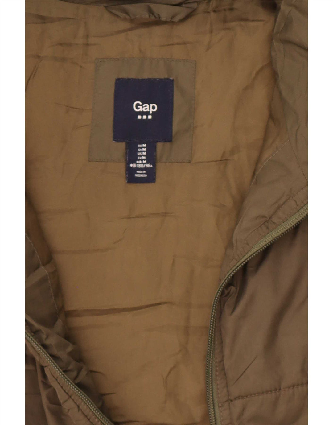 Gilet imbottito da uomo Gap UK 38 medio poliestere kaki