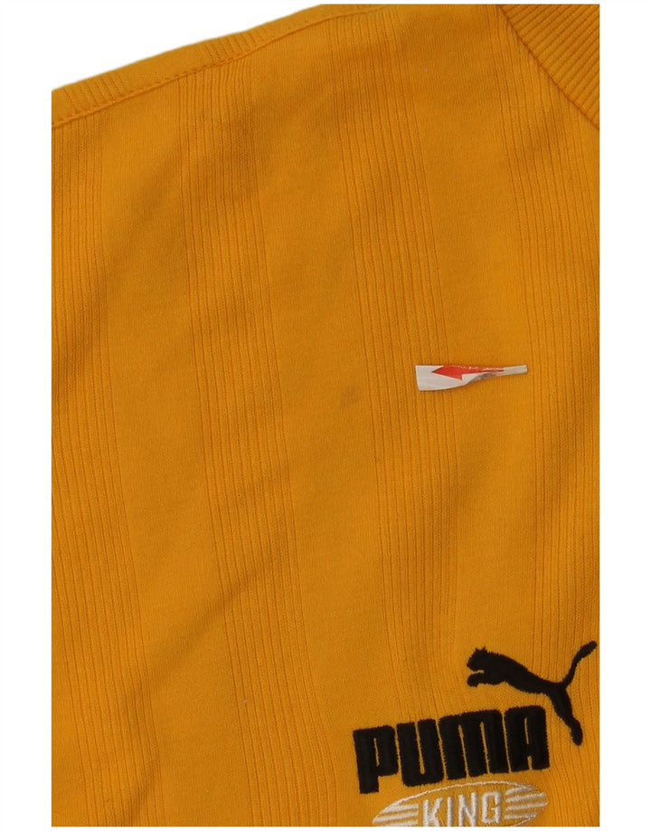 Maglia Puma da uomo a maniche lunghe XL in cotone a righe gialle