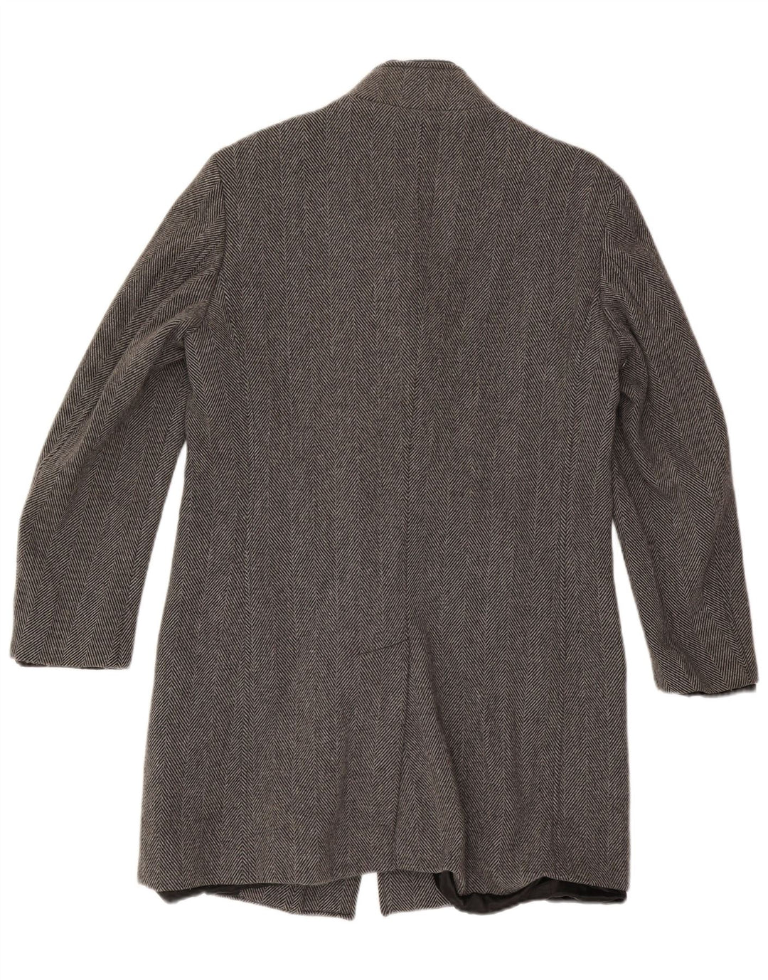 Cappotto Zara da uomo UK 40 grande grigio a spina di pesce