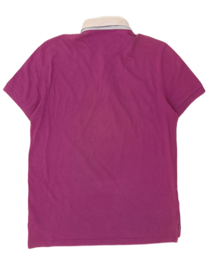 Polo da uomo Massimo Dutti in cotone color block rosa medio