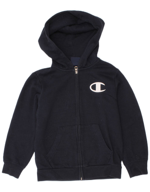 Maglione con cappuccio e zip Champion per ragazzi 5-6 anni XS in cotone blu navy