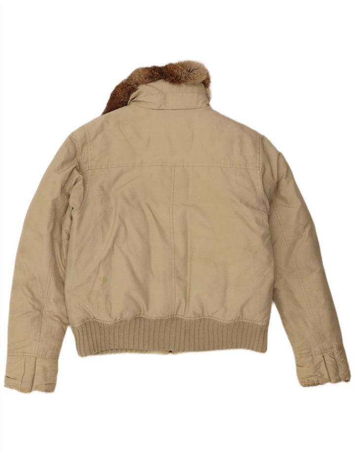 Giacca imbottita da donna Woolrich UK 14 Cotone beige medio