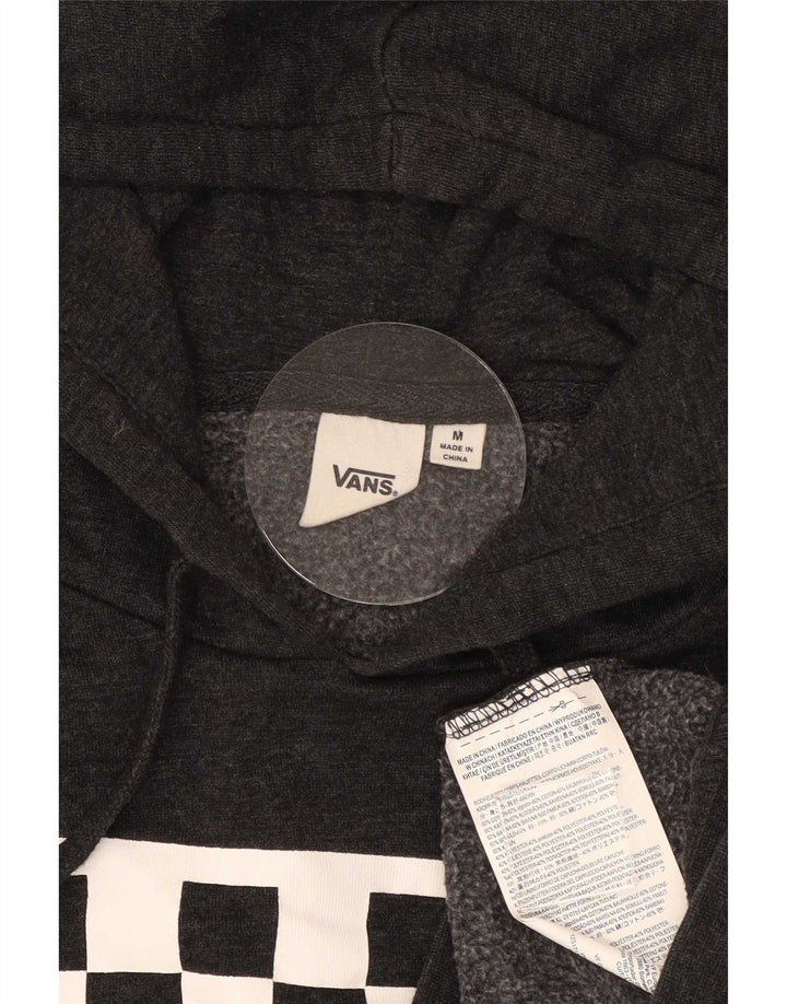 Felpa con cappuccio grafica da uomo Vans in cotone grigio medio