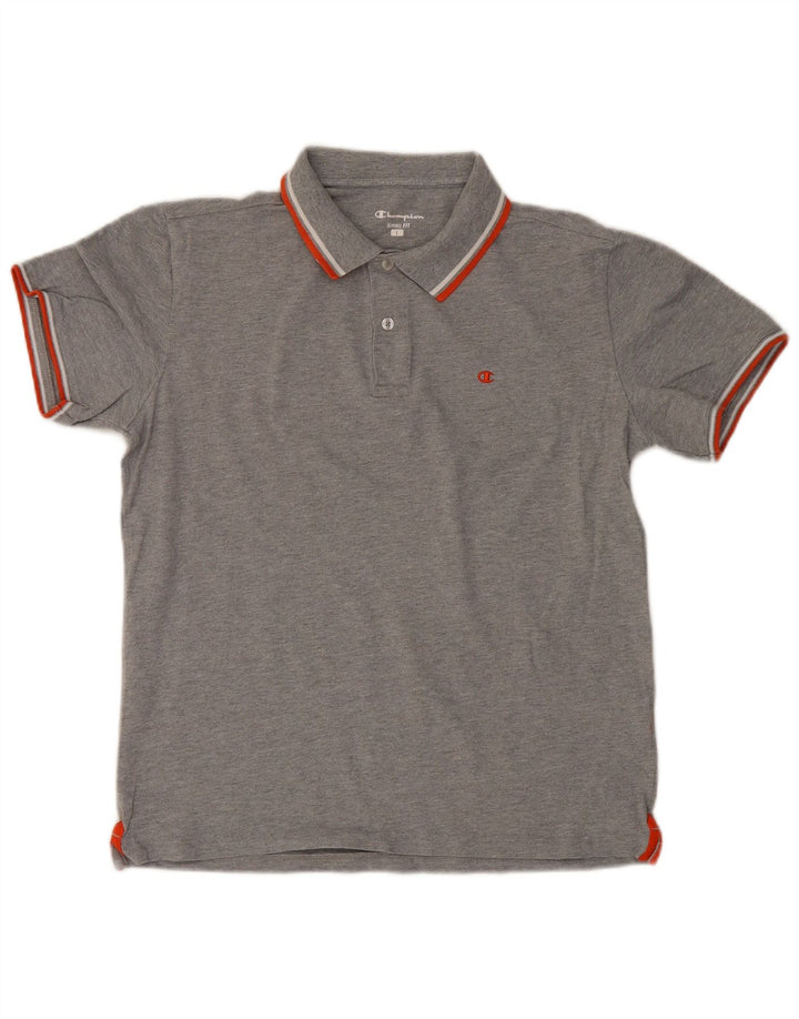 Polo Champion da uomo Heritage Fit, taglia grande, in cotone grigio