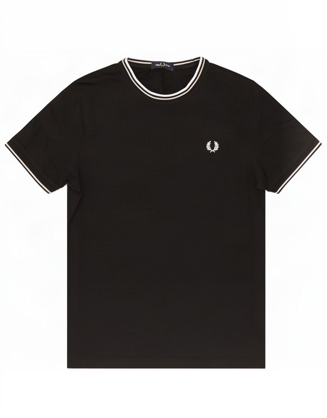 T-shirt da uomo Fred Perry Top in cotone nero medio