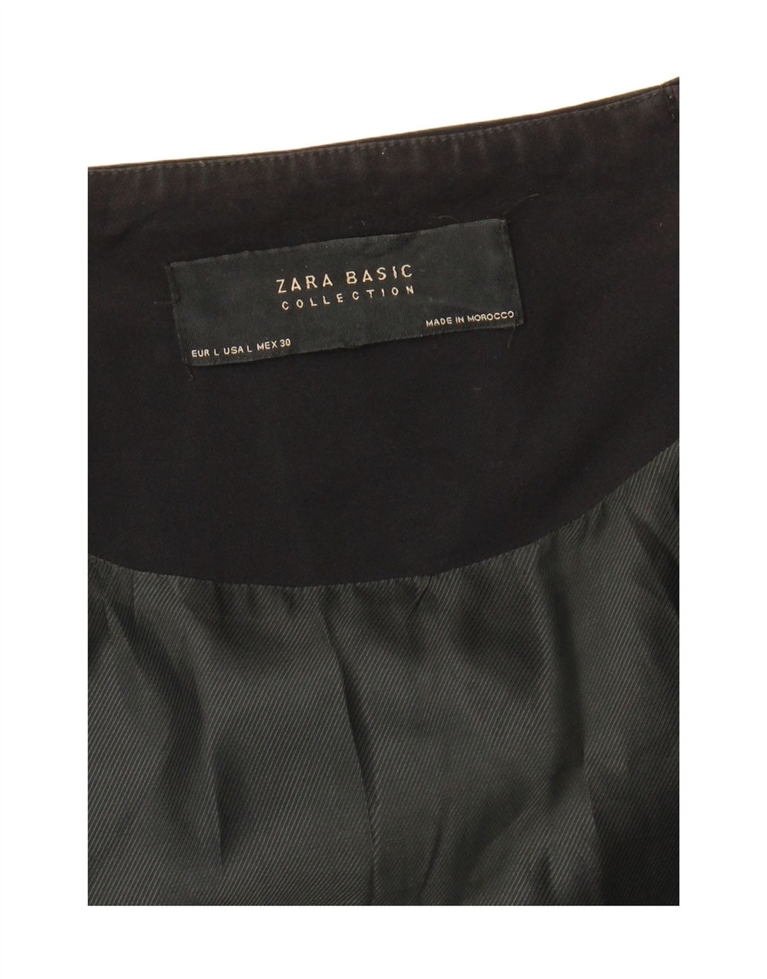 Giacca blazer aperta senza maniche lunga da donna Zara UK 16 grande nera