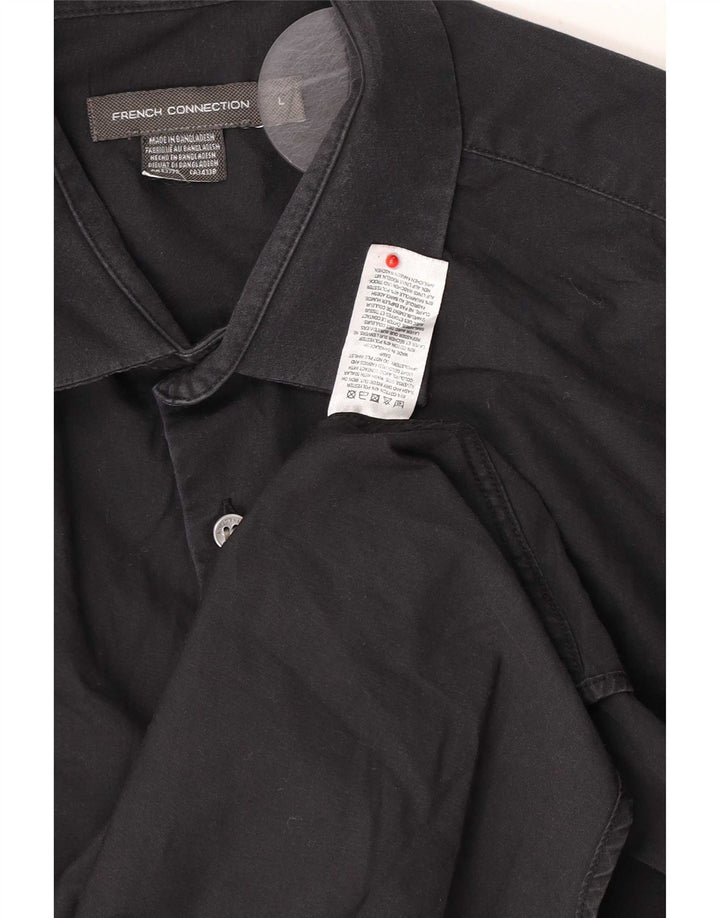Camicia da uomo French Connection grande in cotone nero