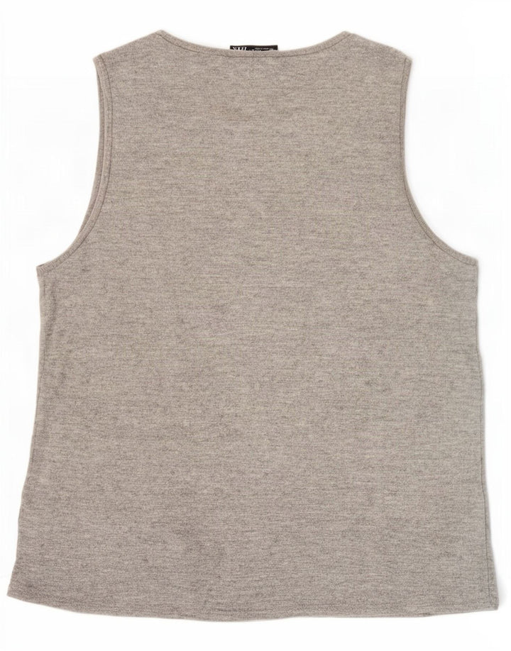 Canotta da donna Zara UK 18 XL viscosa grigia