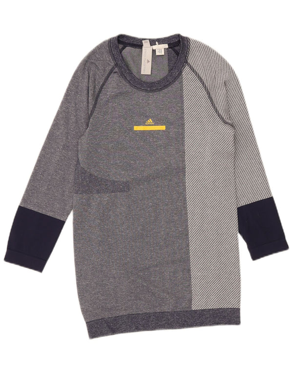 Abito maglione Adidas da donna con maniche a 3/4 UK 12 medio blu navy