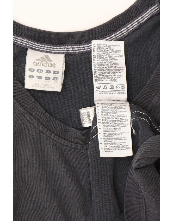 Canotta Adidas da uomo grande in cotone nero