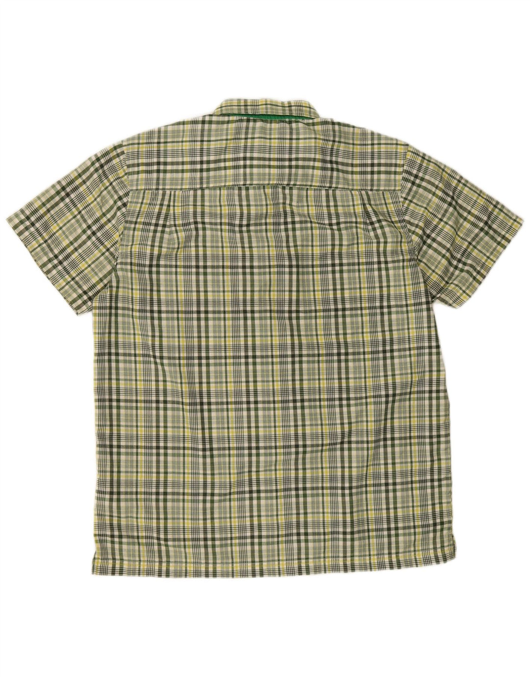 REGATTA Mens Short Sleeve Shirt EU 56 XL Khaki Check Polyester