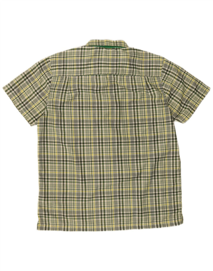 REGATTA Mens Short Sleeve Shirt EU 56 XL Khaki Check Polyester