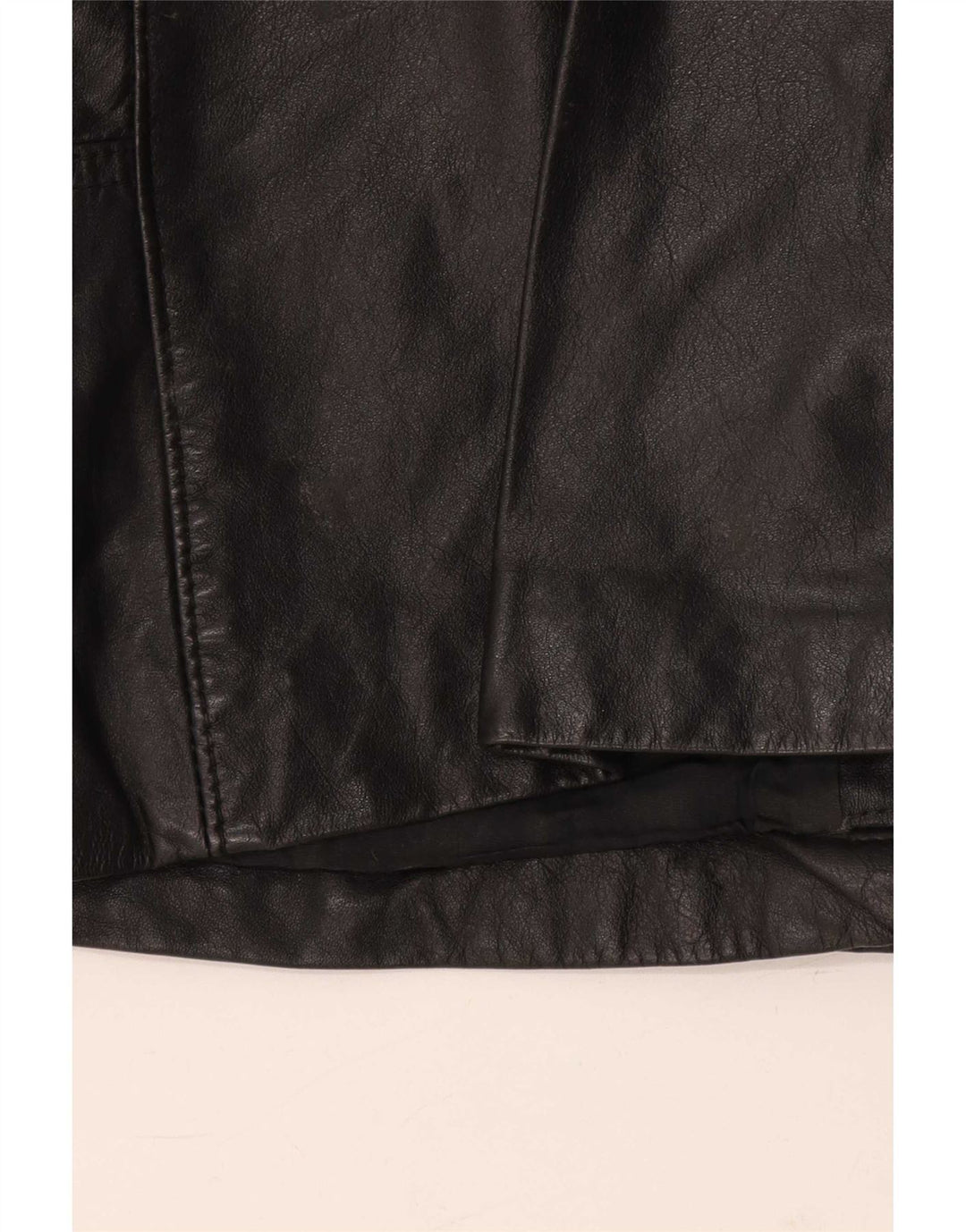 Giacca in pelle vintage da donna UK 10 piccola nera