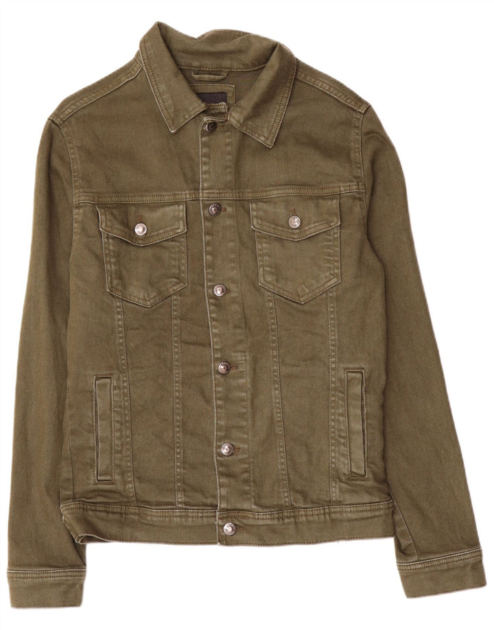 Giacca di jeans da uomo Zara UK 38 Cotone verde medio
