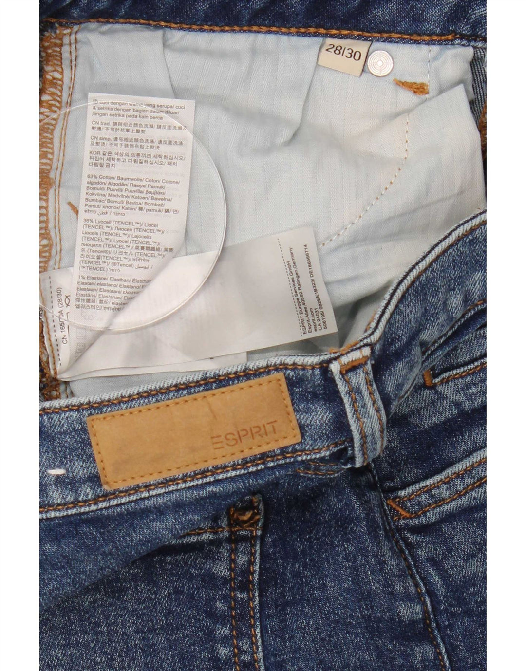 Jeans dritti da donna Esprit W28 L30 cotone blu