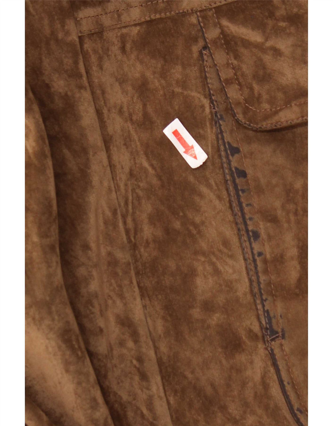 Giubbotto bomber vintage da uomo in velluto IT 52 XL in seta marrone