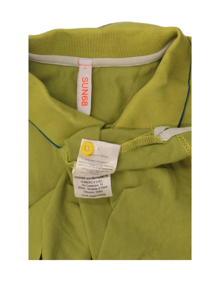 Polo da uomo Sun68 grande in cotone verde