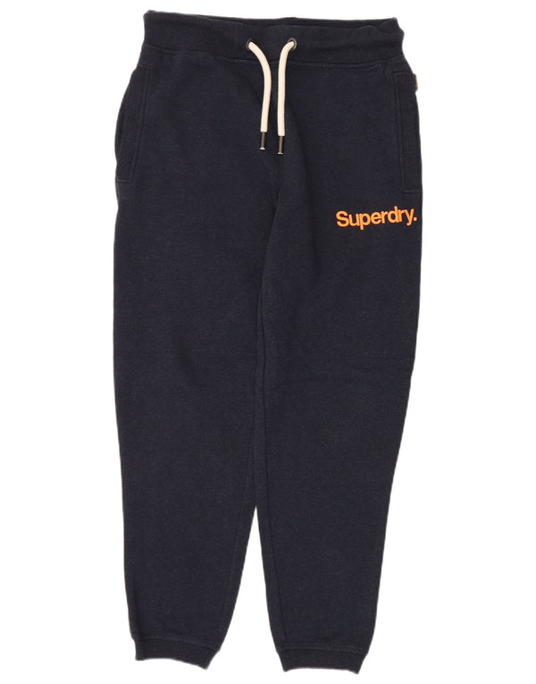 Pantaloni da tuta con grafica da uomo SUPERDRY Joggers piccoli in cotone blu navy
