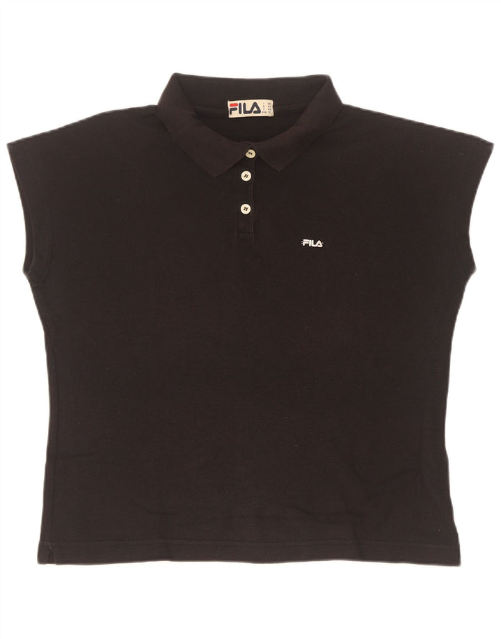 Polo Donna Fila IT 48 XL Cotone Nero