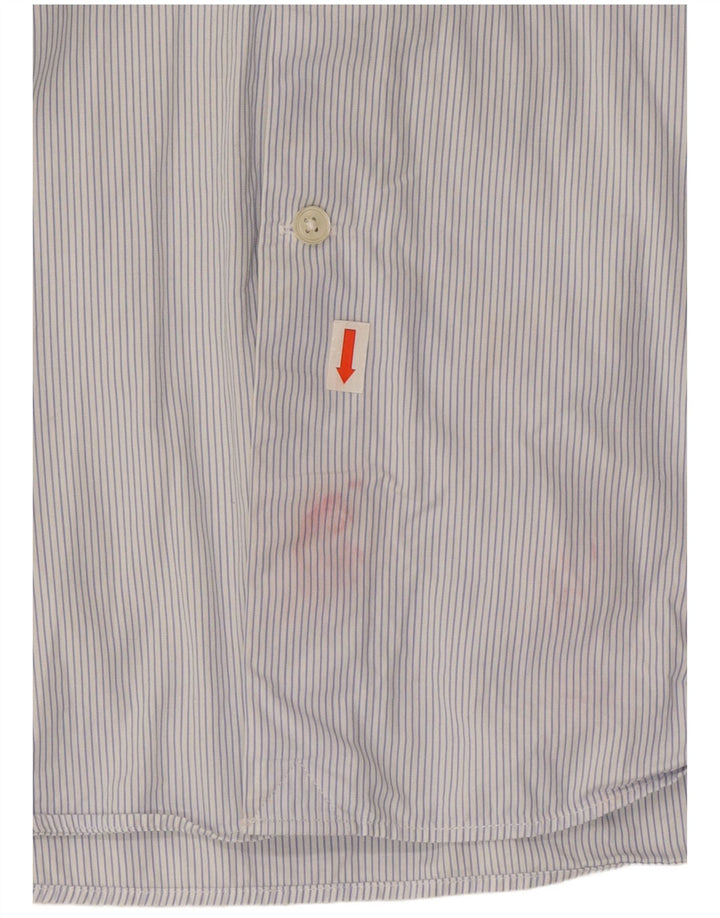 Camicia Reiss da uomo slim fit in cotone a righe blu medio