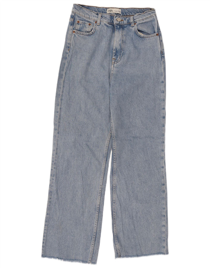 Jeans dritti da donna Zara EU 38 Small W28 L29 Cotone blu