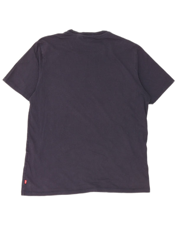 Levi's Mens Graphic T-Shirt Top Large Navy Blue Cotton