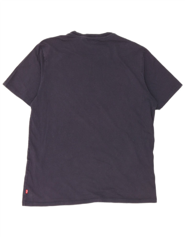 T-shirt grafica da uomo Levi's Top Large in cotone blu navy
