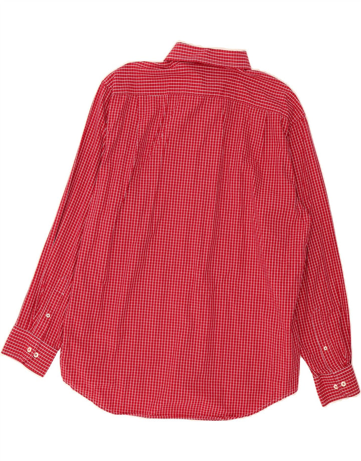 IZOD Mens Shirt XL Red Check Cotton Vintage Izod and Second-Hand Izod from Messina Hembry 