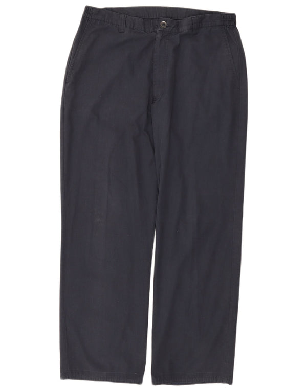 Pantaloni chino dritti da fine settimana da uomo Farah W34 L29 poliestere blu navy