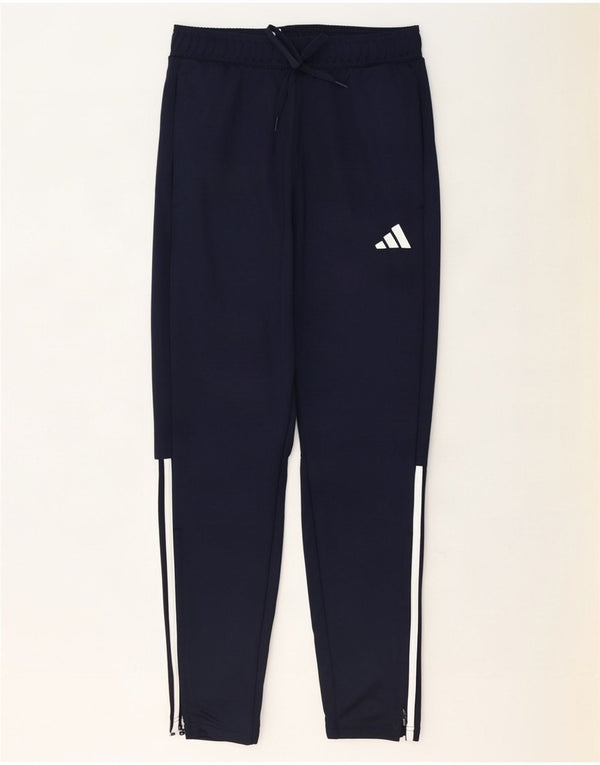 Pantaloni da tuta Adidas Aeroready da uomo piccoli in poliestere blu navy