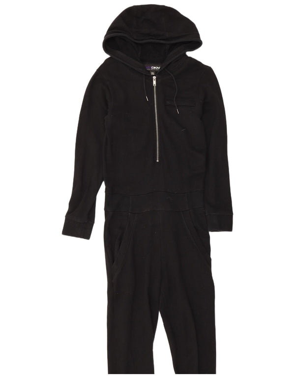 Tuta con cappuccio grafica da donna Dkny UK 6 XS cotone nero