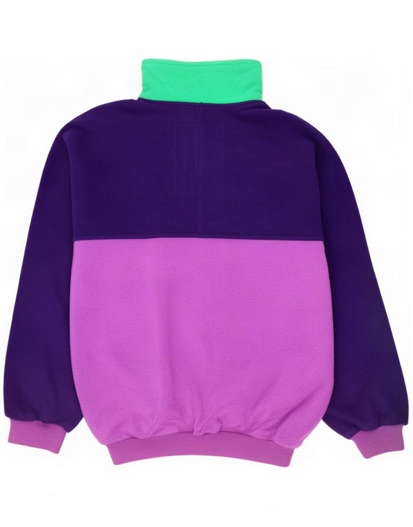 Maglione in pile da uomo Bailo con zip e collo IT 52 Large Purple Colourblock